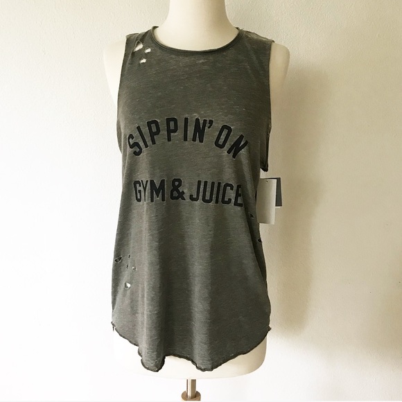 Tops - NWT “Sippin’ on Gym & Juice” Tank